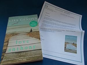 Seller image for Love Anthony: A Novel (Uncorrected Proofs - Special Advance Reader's Edition ) One-Page Advance Publisher's Letter Laid In for sale by Bloomsbury Books