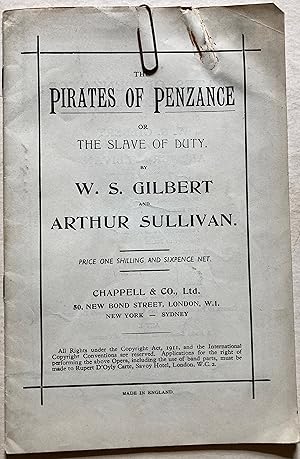 The Pirates Of Penzance Or The Slave Of Duty