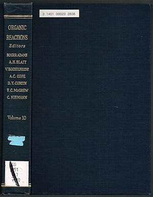 Seller image for Organic Reactions, VOLUME 10 (X) for sale by SUNSET BOOKS
