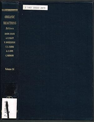 Immagine del venditore per Organic Reactions, VOLUME 10 (X) venduto da SUNSET BOOKS