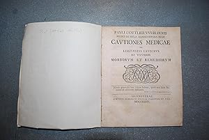 Bild des Verkufers fr Cautiones Medicae De Limitandis Laudibus et Vituperiis Morborum et Remediorum. = Cautionum Medicarum, Tractatus Secundus Sive Animadversiones De Limitanda Febris Laude et Censura Corticis Peruviani. Observationes De Febribus. zum Verkauf von BALAGU LLIBRERA ANTIQURIA