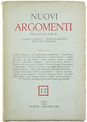 NUOVI ARGOMENTI. N. 12 - nuova serie. Ottobre-dicembre 1968: