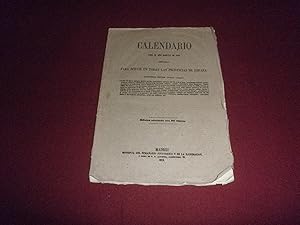 Calendario para el año bisiesto de 1856, dispuesta para servir en todas las provincias de España....