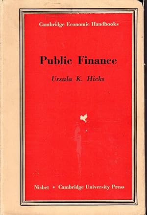 Bild des Verkufers fr Public Finance (Cambridge Economic Handbooks Series) zum Verkauf von Dorley House Books, Inc.