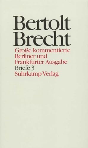 Bild des Verkufers fr Werke, Groe kommentierte Berliner und Frankfurter Ausgabe Briefe. Tl.3 zum Verkauf von AHA-BUCH GmbH