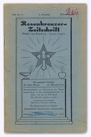 Rosenkreuzer-Zeitschrift. Strahlen vom Rosenkreuz. 4. Jhg. 1931, Heft Nr. 12 (= Dezember). Monats...