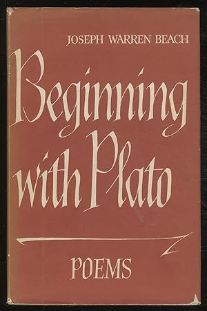 Bild des Verkufers fr Beginning with Plato: Poems zum Verkauf von Between the Covers-Rare Books, Inc. ABAA