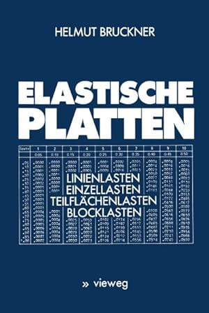 Bild des Verkufers fr Elastische Platten : Linienlasten Einzellasten Teilflchenlasten Blocklasten zum Verkauf von AHA-BUCH GmbH