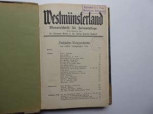 Westmünsterland. Monatsschrift für Heimatpflege. 1. Jahrgang 1914 (komplett in 12 Heften. Gebunde...