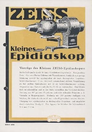 Kleines Zeiss-Epidiaskop. Zeiss-Druckschrift Mikro 434. Prospekt.