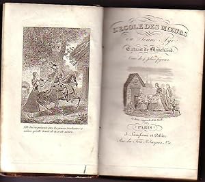 Imagen del vendedor de L ecole des moeurs, du Jeune Age. Extrait de Blanchard. Orn de 4 Jolies figures. a la venta por Antiquariat Carl Wegner