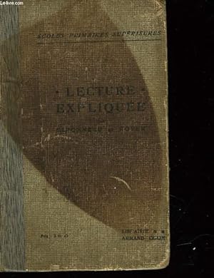 Seller image for LECTURE EXPLIQUEE for sale by Le-Livre