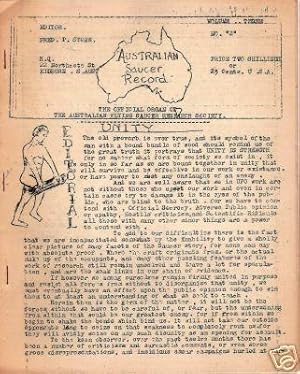 Australian Saucer Record [Australian Flying Saucer Research Society]/ 1957 / Volume 3, No. 2 / UF...