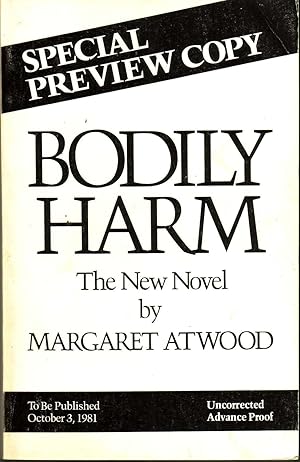 Immagine del venditore per BODILY HARM. venduto da Monroe Stahr Books