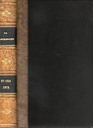 Imagen del vendedor de LA RECHERCHE. Revue Mensuelle. Nmeros 97 a 104. Jhn A. W. Kirsch: Les Marsuapiaux. Pierre Nounou: La pollution ptrolire des ocans. Jacques Merleau-Ponty: Laplace: un heros de la science normale. Elwyn L. Simons: L' origin des hominides. Laurent Vigroux: Les Nuages de Magellan. Ren Haro: La technique romaine. La biologie du Cance. Jean Illiopoulos: Las Particules Charmes. M. S. Longair: Les radio-sources extragalactiques. Gilles Gaucher: Les premires parures en mtal. Les scientifiques et les OVNI. Edwin L. Cooper: L' volution de l' inmunit. La gologie de Mars. Ernesto Falcoff: L' Interfron. S. Starrfield: Les Novae. Bernad Tissot: La rpartition mondiale des combustibles fossiles. a la venta por angeles sancha libros