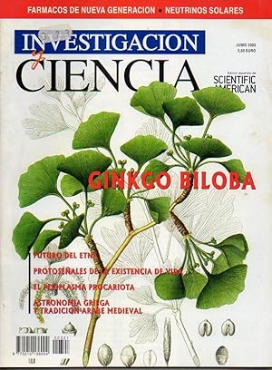 Seller image for INVESTIGACIN Y CIENCIA. Edicin Espaola de Scientific American. N 321. La verdad sobre el Gingko Biloba. Nuevos mtodos de la administracin de frmacos. La resolucin del problema de los neutrinos solares. Futuro del Etna. Las astronoma griega y la tradicin rabe medieval. Las primeras formas de vida a debate. for sale by angeles sancha libros