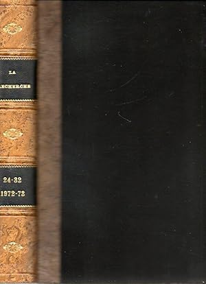 Imagen del vendedor de LA RECHERCHE. Revue Mensuelle. Nmeros 24 a 32. Les aurores polaires. Ilya Prigogine: La Thermodinamique de la Vie. Les illusions visuelles. Seida Uyeda: Derive des continents et tectonique des plaques. Les hommes prehistoriques et la religion. Claude Ropartz: Le polimorphisme humain. Origine et volution du Systme Solaire. Leon Hirth: L' architecture des virus. L' origine de l' agriculture. Systmes de croyances et comportements orthodoxes. Chomsky et la rvolution linguistique. Franois Miterradn: Les socialistes et la recherche scientifique. a la venta por angeles sancha libros