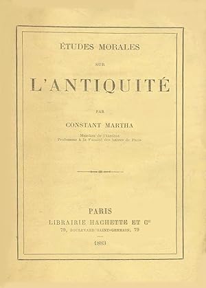 Etudes morales sur l'Antiquité