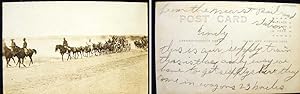 Imagen del vendedor de Early Real-photo postcard of a Wagon Train a la venta por Certain Books, ABAA