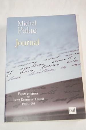 Image du vendeur pour JOURNAL Pages choisies par Pierre-Emmanuel Dauzat 1980-1998 mis en vente par Librairie RAIMOND