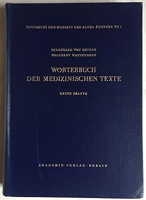 Seller image for Wrterbuch der medizinischen Texte. Erste Hlfte for sale by Meretseger Books
