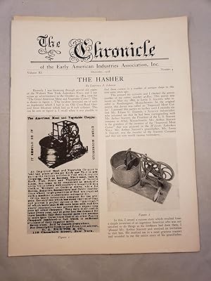 Imagen del vendedor de The Chronicle of the Early American Industries Association Volume XI Number 4 December 1958 a la venta por WellRead Books A.B.A.A.