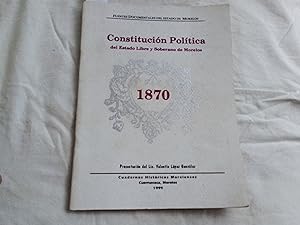 Imagen del vendedor de Constitución Política del Estado Libre y Soberano de Morelos. 1870. a la venta por Librería "Franz Kafka" México.