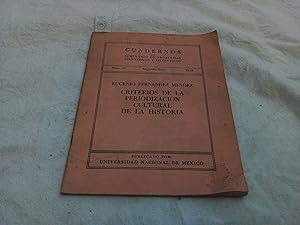 Seller image for Criterios de la periodizacion cultural de la Historia. for sale by Librera "Franz Kafka" Mxico.