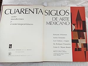 Image du vendeur pour Cuarenta siglos de arte mexicano N 5. Arte moderno T. I. mis en vente par Librera "Franz Kafka" Mxico.