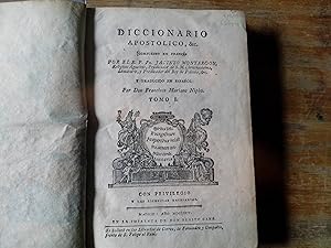 Seller image for Diccionario Apostlico (T. I). Madrid, Imprenta de Don Benito Cano, 1795. for sale by Librera "Franz Kafka" Mxico.