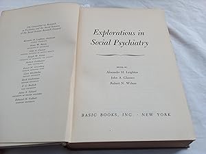 Image du vendeur pour Explorations in Social Psychiatry. mis en vente par Librera "Franz Kafka" Mxico.
