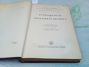 Imagen del vendedor de Fundamentos de Ingeniera Qumica. a la venta por Librera "Franz Kafka" Mxico.