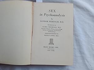 Immagine del venditore per Sex in Psychoanalysis. (Vol. I.) venduto da Librera "Franz Kafka" Mxico.