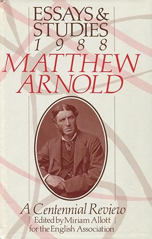 Seller image for Matthew Arnold, 1988 : A Centennial Review (Essays & Studies) for sale by Kenneth A. Himber