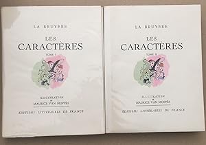 Les caracteres (édition de 1946 en 2 tomes avec illustrations de maurice van moppes)