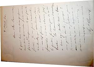 Lettre autographe signée à entête du théâtre des Variétés d'Hippolyte Cogniard au chansonnier Ca...