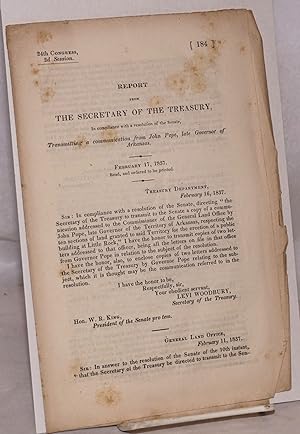 Report from the Secretary of the Treasury, in compliance with a resolution of the Senate, transmi...