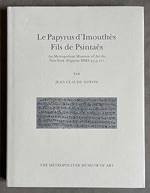 Le papyrus d'Imouthès, fils de Psintaês. Au Metropolitan Museum of Art de New York (Papyrus MMA 3...