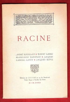 Seller image for RACINE for sale by Au vert paradis du livre