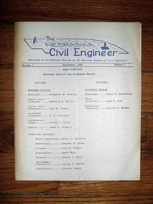 The Nebraska Civil Engineer : Volume 1, Number 1, September 1959 : ASCE Directory