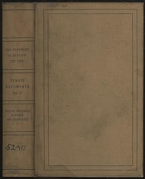 Bild des Verkufers fr Southern Appalachian and White Mountain Watersheds," "Examinations for Drainage of Lands," "Special Report of Secretary of War President on the Philippines," and other Senate Documents (1907-1908) zum Verkauf von Between the Covers-Rare Books, Inc. ABAA