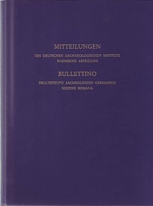 Mitteilungen des Deutschen Archäologischen Instituts - Römische Abteilung Band 96, 1989 / Bullett...