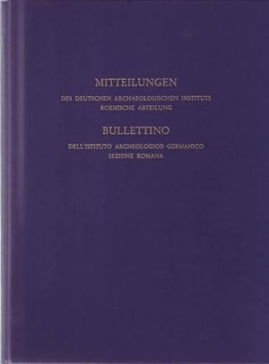 Mitteilungen des Deutschen Archäologischen Instituts - Römische Abteilung Band 100 - 1993. Bullet...