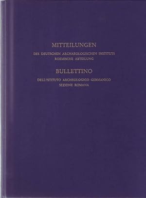 Mitteilungen des Deutschen Archäologischen Instituts - Römische Abteilung Band 95, 1988 / Bullett...
