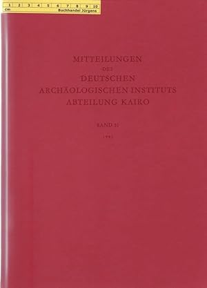 Mitteilungen des Deutschen Archäologischen Instituts - Abteilung Kairo Band 51 - 1995.