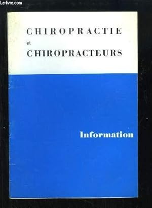 Image du vendeur pour Chiropractie et Chiropracteurs. Information. mis en vente par Le-Livre