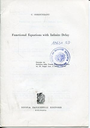 Seller image for Functional Equation with infinite Delay. for sale by Antiquariat am Flughafen