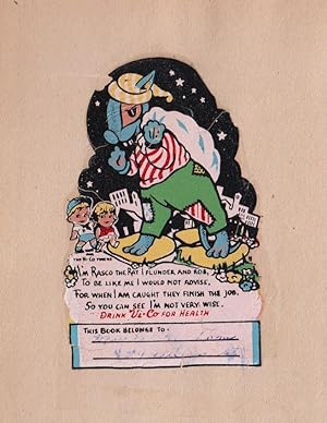 Advertising Bookplate 1940s VI-CO Chocolate Milk