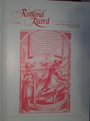 Bild des Verkufers fr Rutland Record no.20 2000 (Medieval castles, excavations Barrowden, early Inns) zum Verkauf von Windmill Books