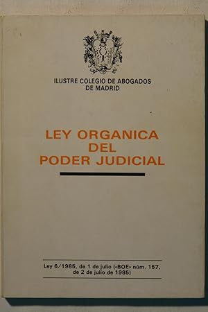 Imagen del vendedor de Ley Orgnica del Poder Judicial a la venta por NOMBELA LIBROS USADOS